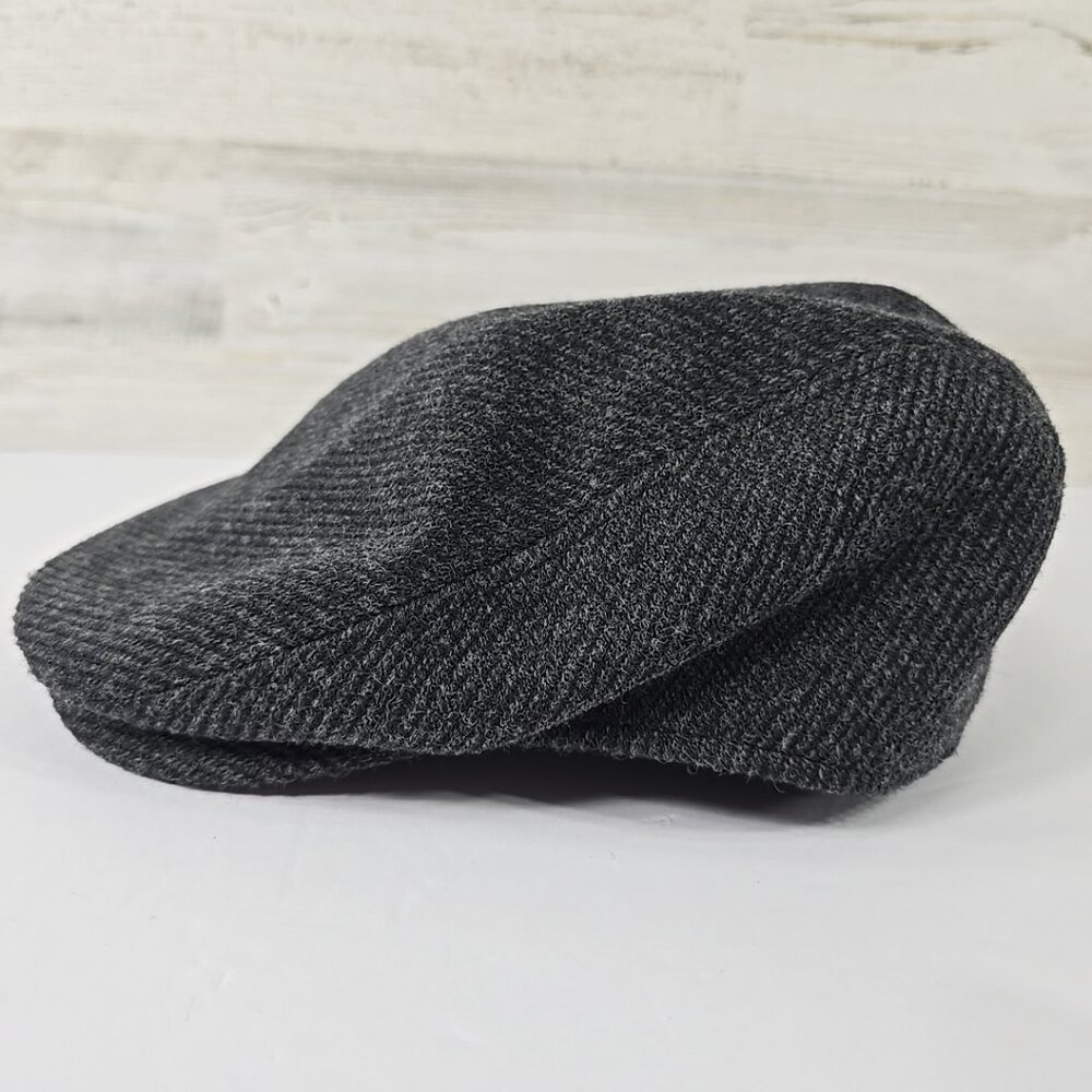 LEVI'S MEN'S SIZE SMALL / MEDIUM NEWSBOY CAP STYLE GRAY LINED 100% POLYESTER EUC